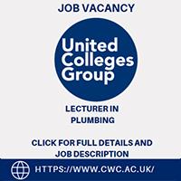 JOB VACANCY: Lecturer in Plumbing 